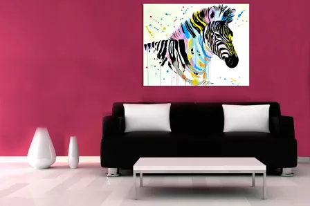 Quadro a cores de zebra