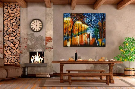 Quadro Casal caminhando