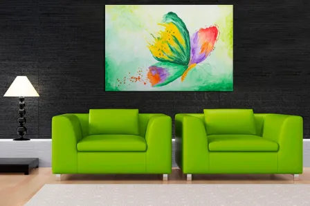 Pintura de borboleta verde