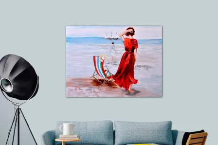 Quadro Garota na praia