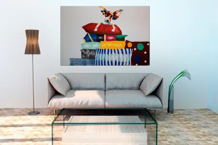 Quadro de cachorro moderno