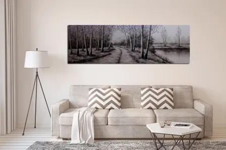 Quadro de paisagem cinza