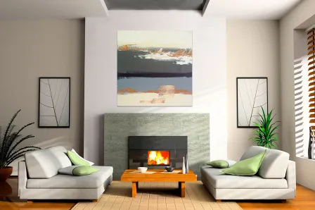 Pintura abstrata névoa 2