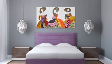 Pintura três meninas especiais