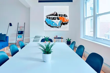 Quadro de vans coloridas