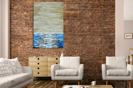 pintura abstração mar