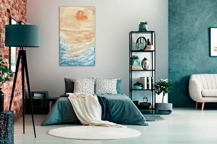 Pintura de onda abstrata
