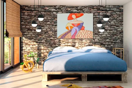 Pintura colorida menina