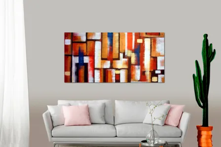 Pintura abstrata de cores 