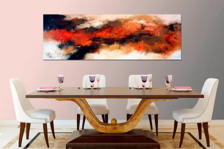 Pintura abstrata alongada