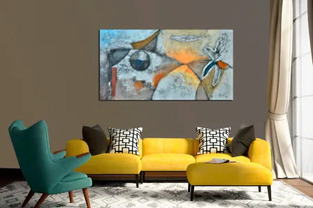Pintura abstrata texturizada