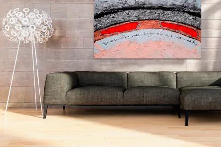 Pintura abstrata com texturas