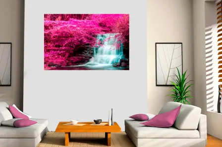 Pintura em cachoeira no rio
