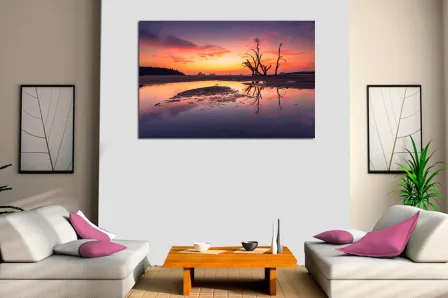 Pintura de paisagem solitária