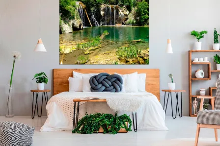 Pintura de paisagem em cascata