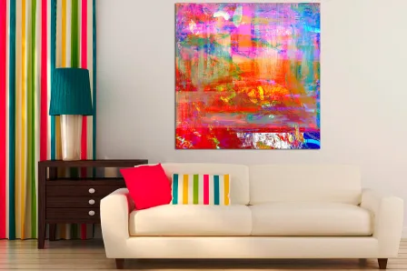 Pintura quadrada abstrata