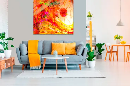 Pintura abstrata sol