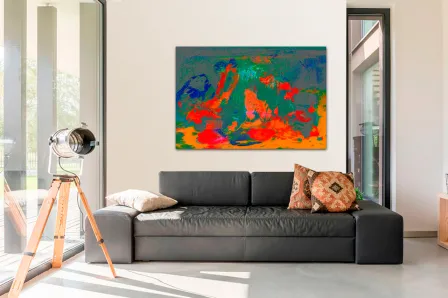 Pintura abstrata cinza