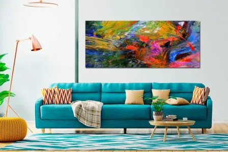 Pintura abstrata colorida