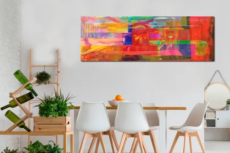 Pintura abstrata de cores
