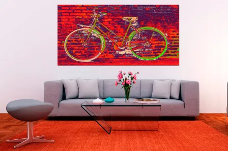 Quadro de bicicleta vermelho