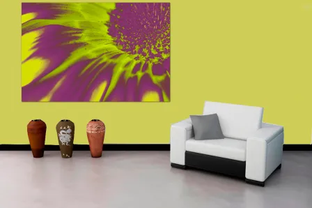 Pintura digital de flores amarelas