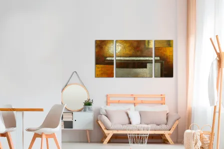 Pintura abstrata tríptico