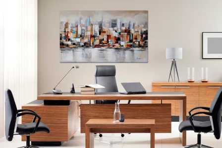 Pintura abstrata da cidade