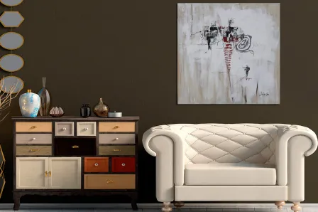 Pintura abstrata de fundo claro