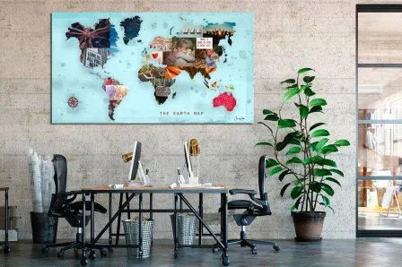 Amo a pintura do mapa mundial