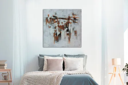 Pintura abstrata branca