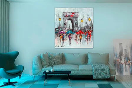 Pintura de passeio pela cidade