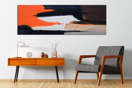 Pintura abstrata em tons quentes