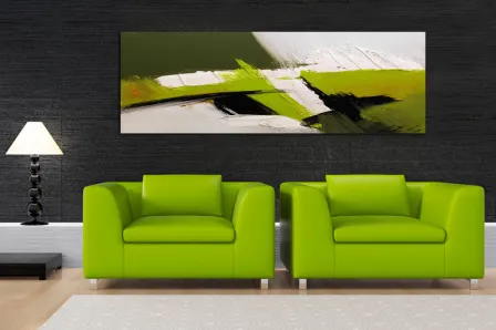 Pintura abstrata verde