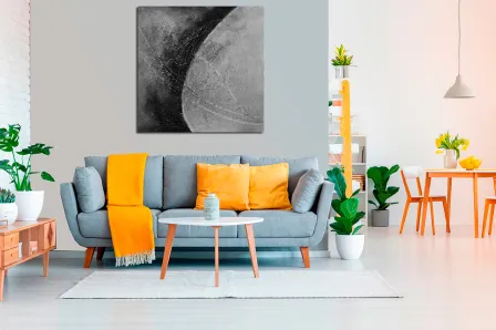 Pintura abstrata em cinza