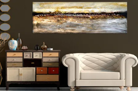 Pintura abstrata alongada