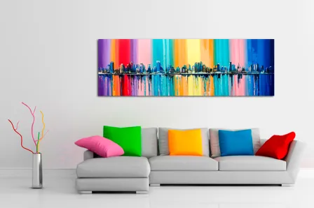 Pintura multicolorida de Nova York