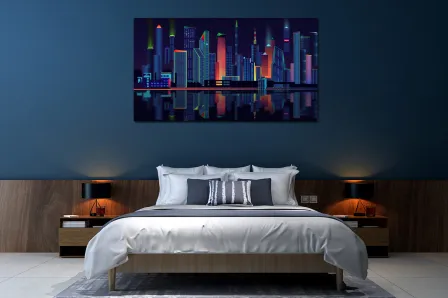 Pintura moderna da cidade