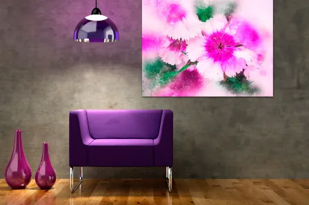 Pintura de flor malva