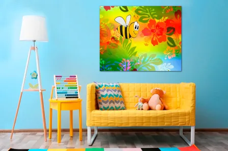 Abelha de pintura infantil