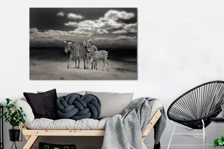 Pintura da família Zebra