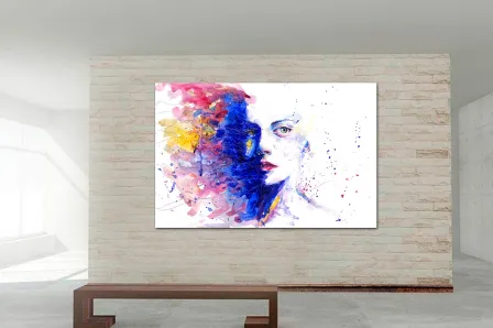 Pintura de rosto de mulher