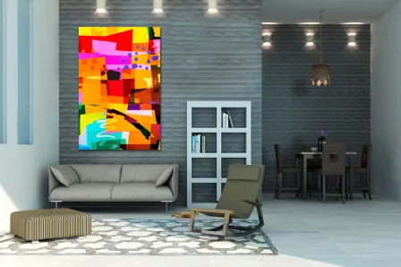Mergulhador de pintura abstrata