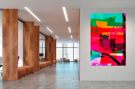 Mergulhador de pintura abstrata
