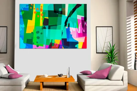 Mergulhador de pintura abstrata
