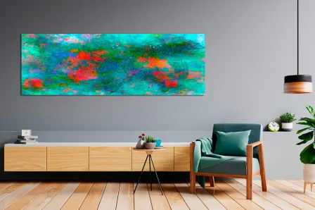 Pintura abstrata verde