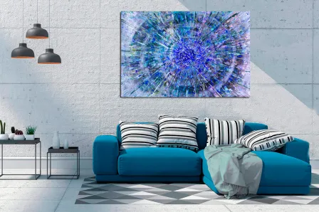Pintura em flash abstrato azul