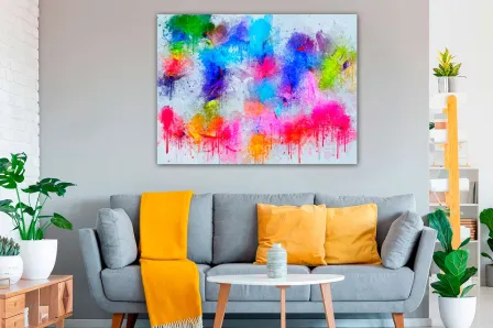 Pintura abstrata de cores