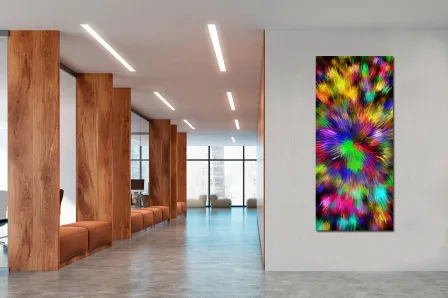 Pintura de expressão de cor abstrata