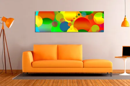 Círculos de pintura abstrata pop